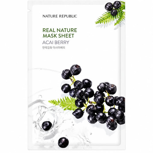 Nature Republic - Real Nature Sheet - Mask Acai Berry
