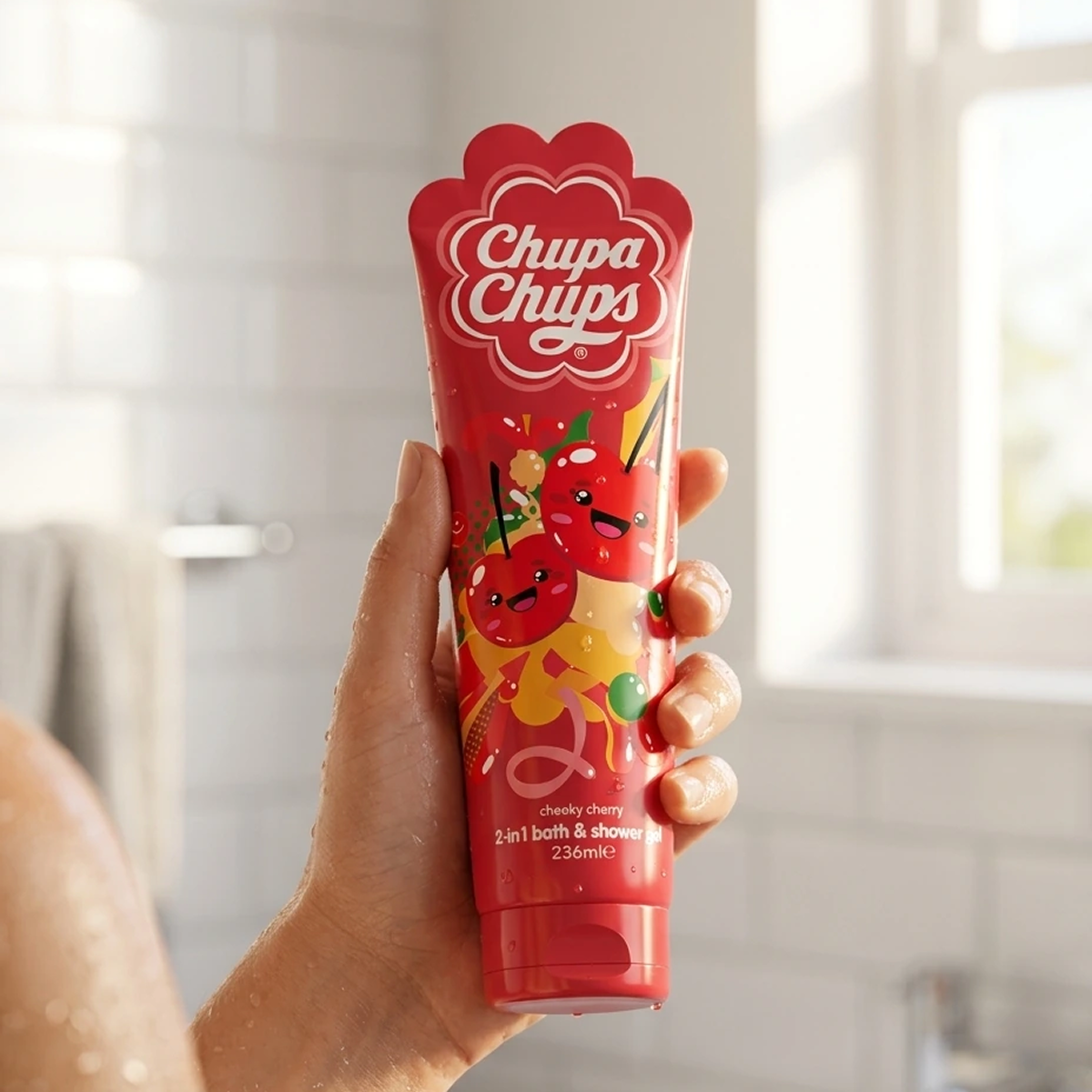236ml Chupa Chups - Cheeky Cherry - Gel douche 2 en 1