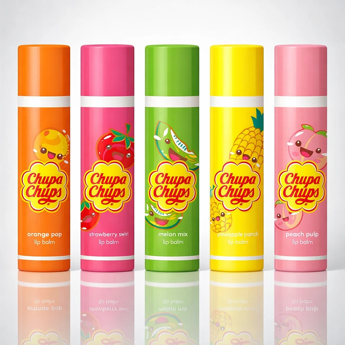 Chupa Chups - Assortiment de 5 Parfums - Lip Balm