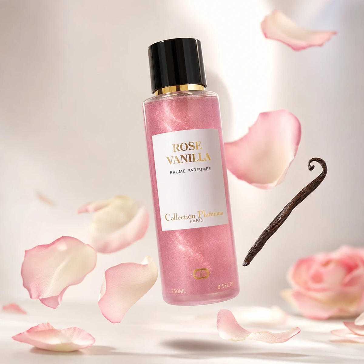 Collection Platinium - Rose Vanilla - Body Mist pailletée
