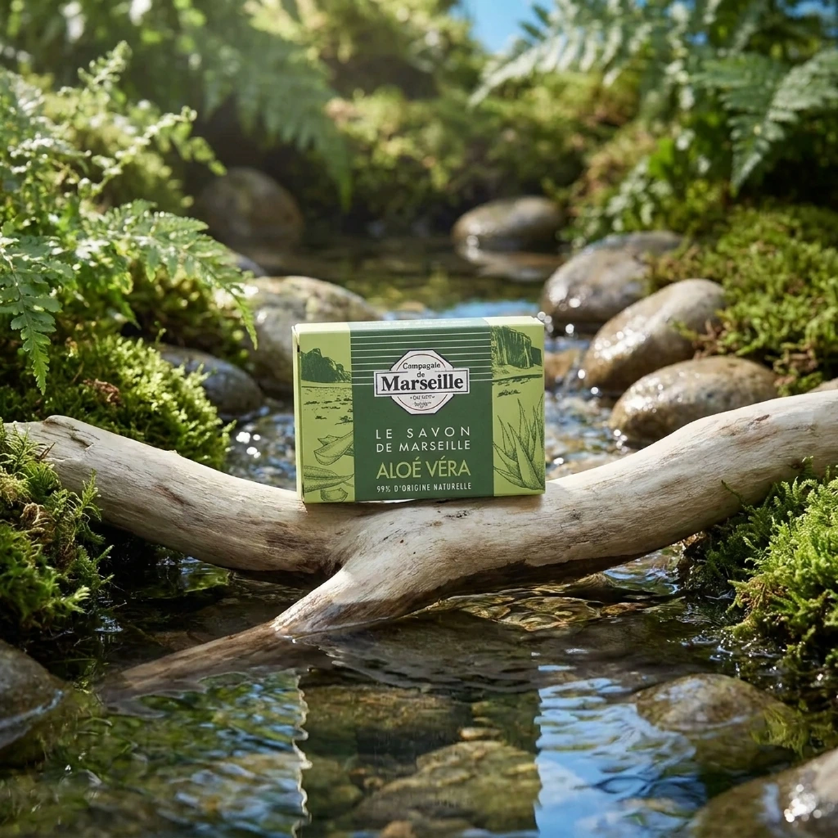 Compagnie de Marseille - Aloe Vera - Savon de Marseille 99% d'Origine Naturelle