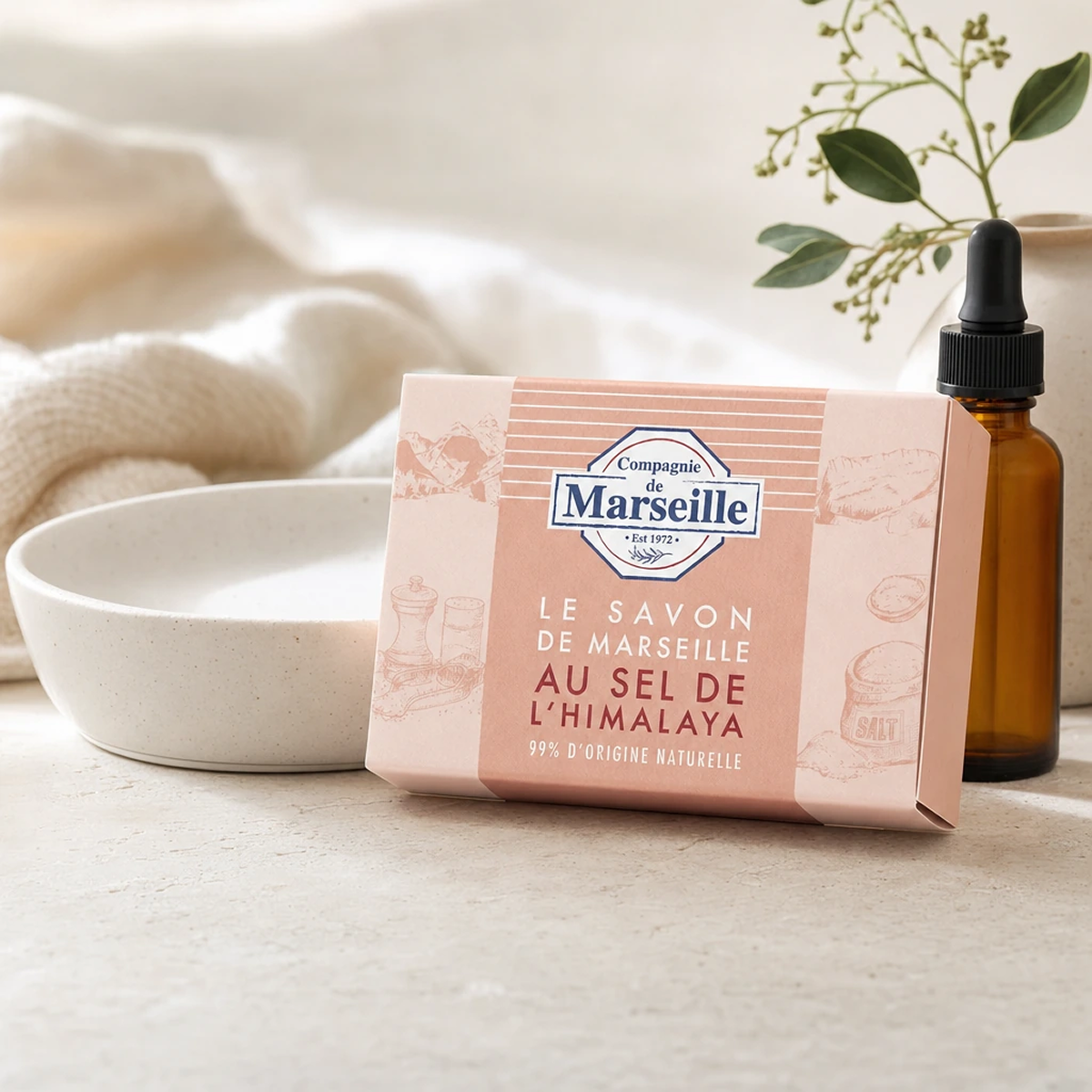 Compagnie de Marseille - Sel D'Himalaya - Savon de Marseille 99% d'Origine Naturelle