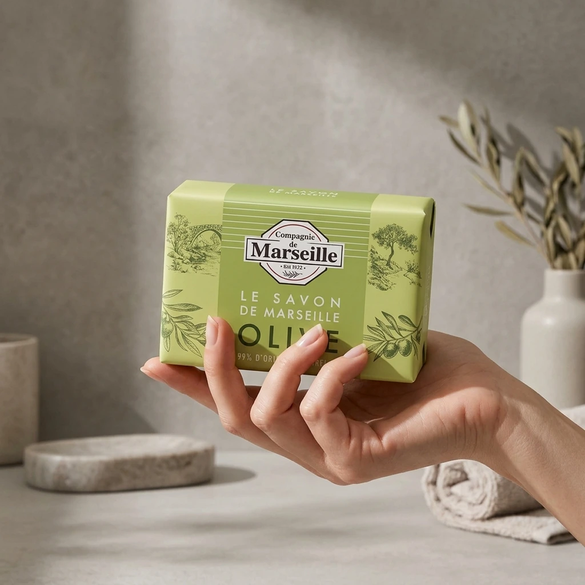Compagnie de Marseille - Olive - Savon de Marseille 99% d'Origine Naturelle
