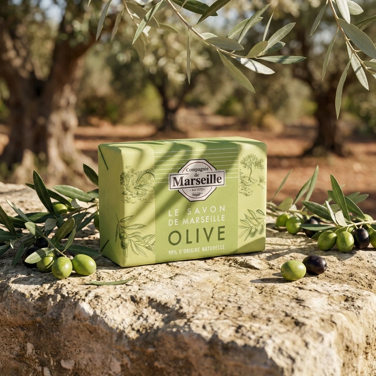 Compagnie de Marseille - Olive - Savon de Marseille 99% d'Origine Naturelle