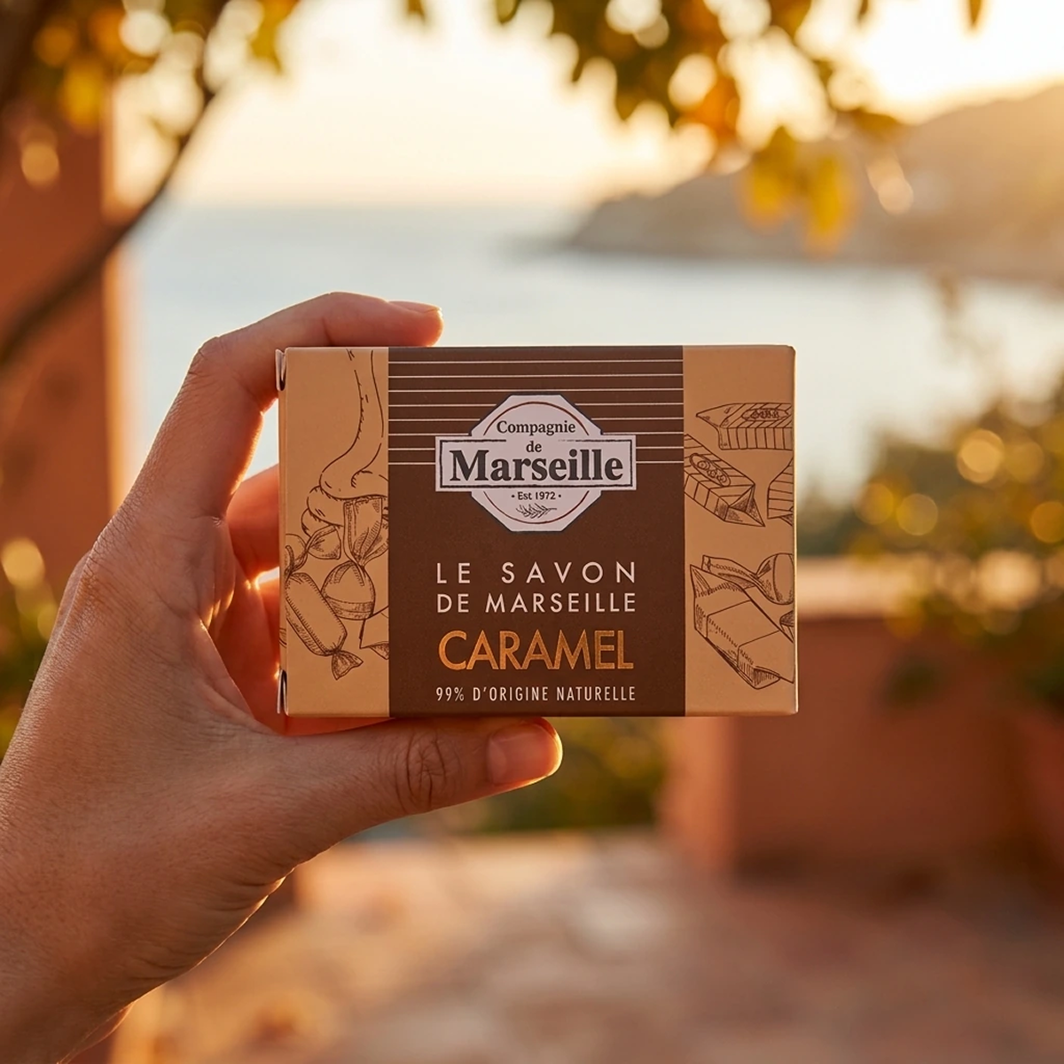 Compagnie de Marseille - Caramel - Savon de Marseille 99% d'Origine Naturelle