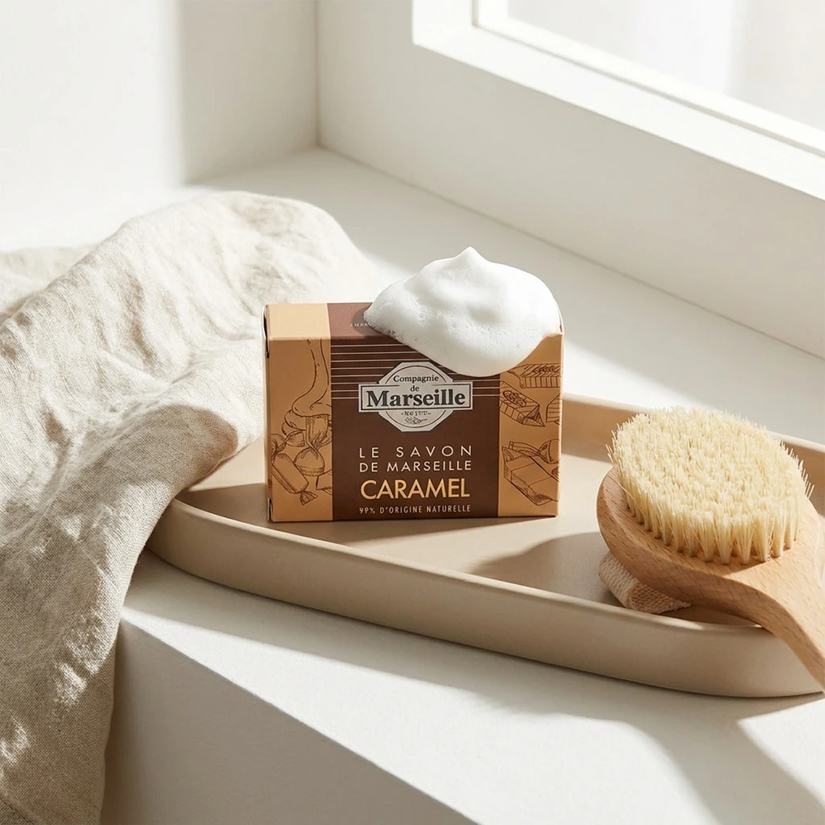 Compagnie de Marseille - Caramel - Savon de Marseille 99% d'Origine Naturelle