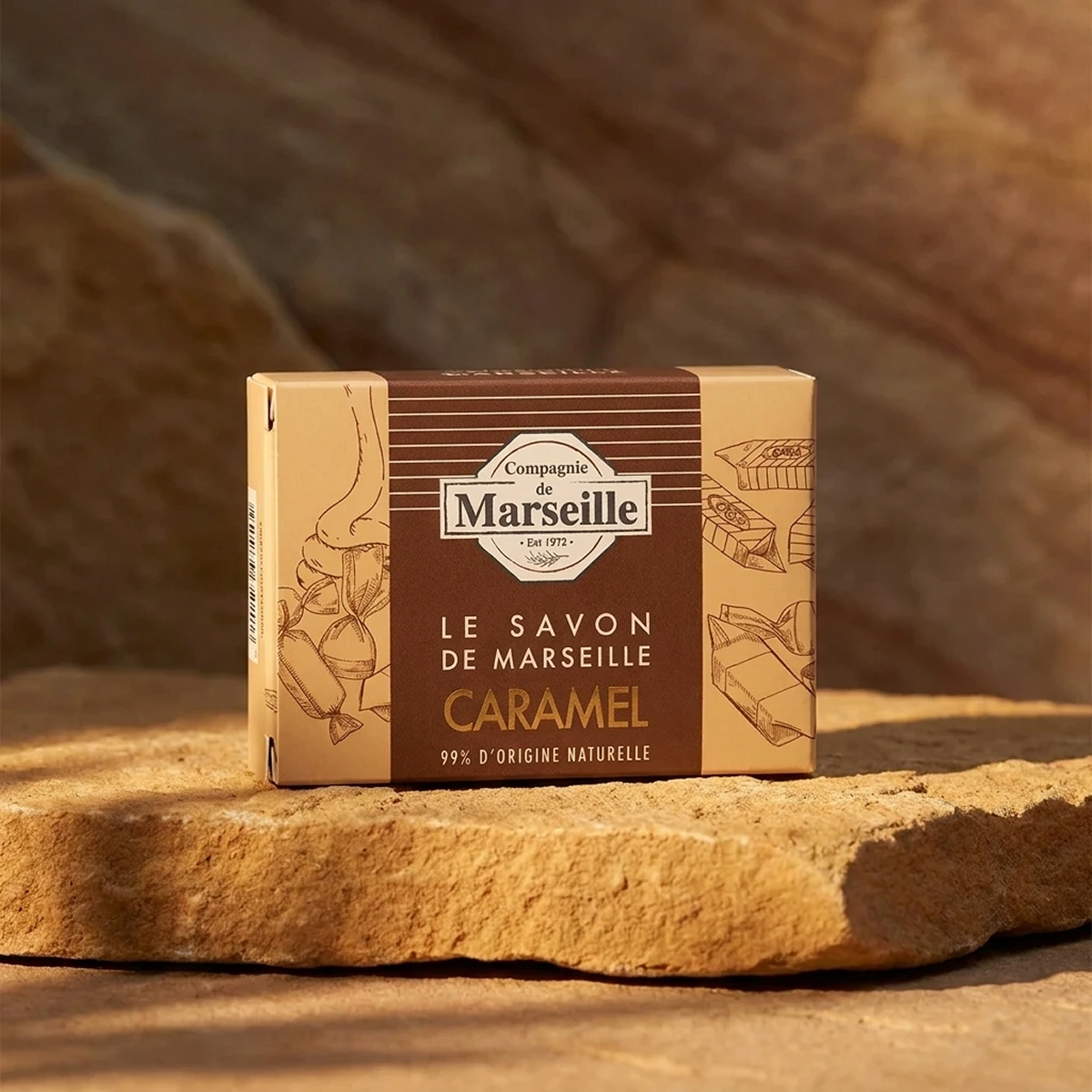 Compagnie de Marseille - Caramel - Savon de Marseille 99% d'Origine Naturelle