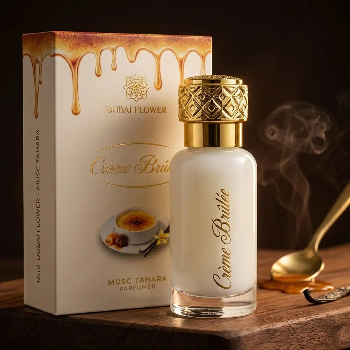 12ml Dubaï Flower - Musc Tahara Crème Brûlée - Concentrée de Parfum Mixte
