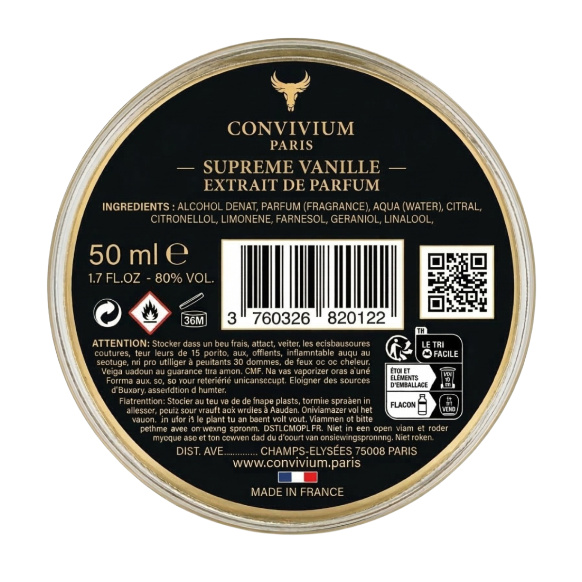 Convivium Paris - Suprême Vanille - Extracto de Perfume Unisex